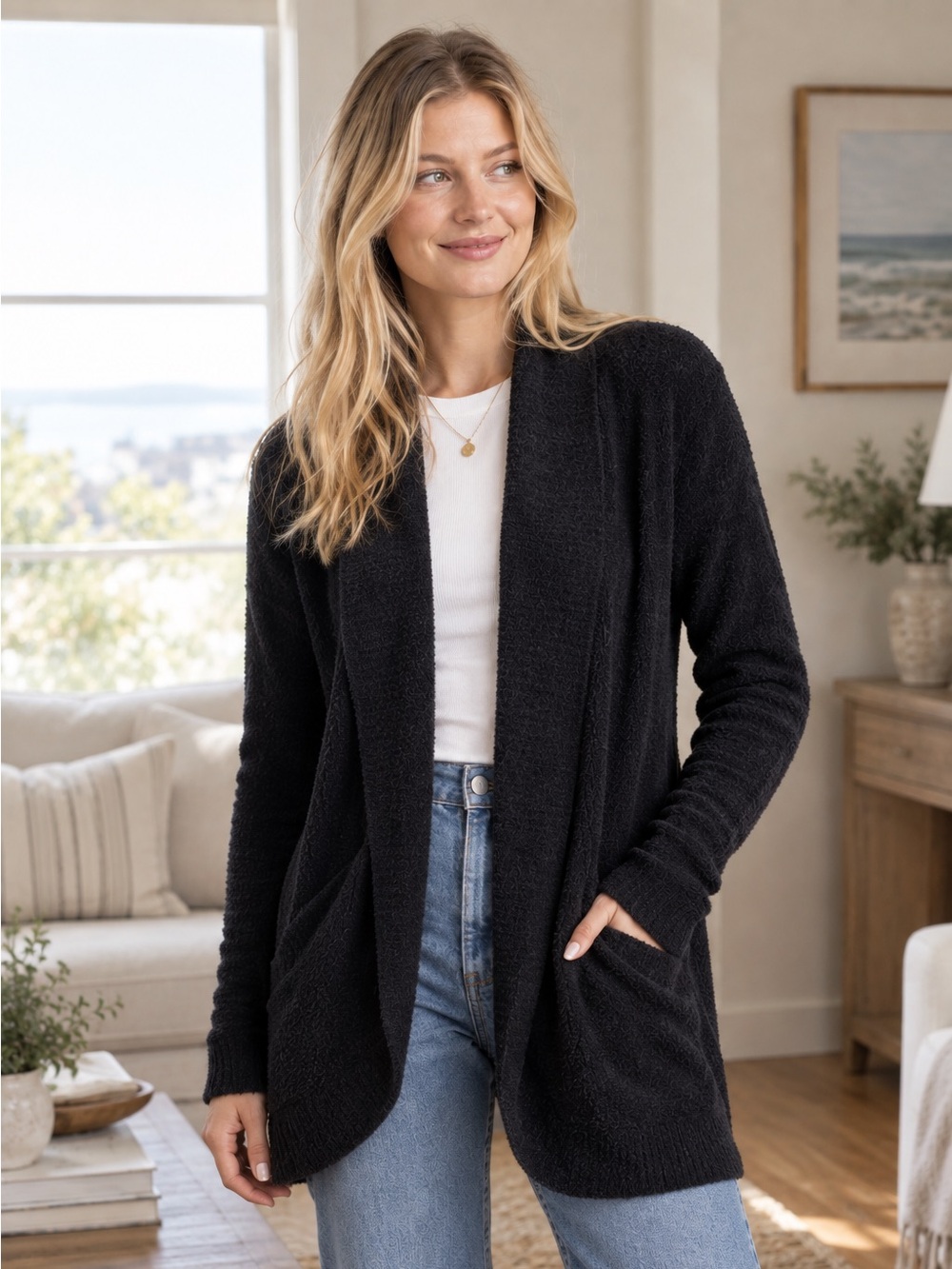 Barefoot Dreams CozyChic Lite® Circle Cardi Size Large